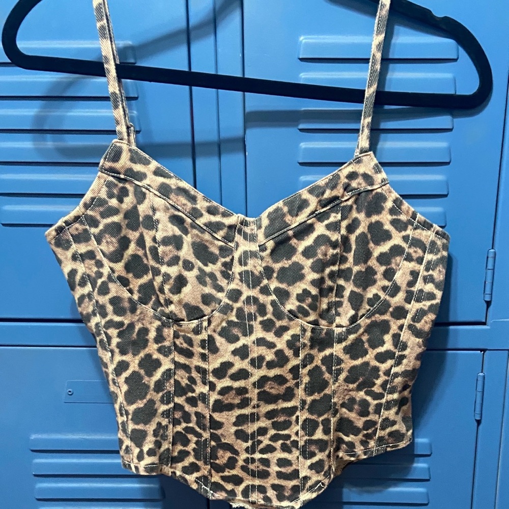 Nasty Gal Animal Print Crop Top